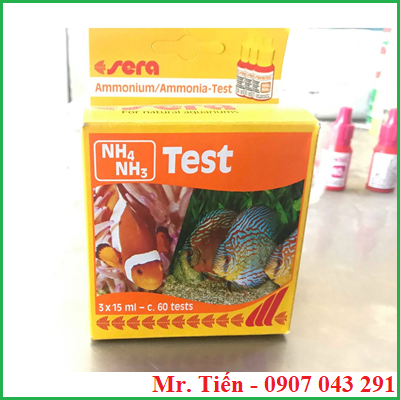 Bộ dụng cụ kiểm tra nhanh nồng độ khí độc có trong nước ao nuôi thủy sản tôm cá test NH3 NH4 Sera