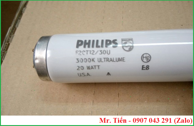 Bóng đèn Philips F20T12/30U 3000K ULTRALUME 20 WATT U.S.A 60cm Bóng đèn Philips F20T12/30U 3000K ULTRALUME 20 WATT U.S.A 60cm