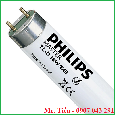 Bóng đèn soi màu vải nhựa sơn Philips Master TL-D 18W/840 made in Holland