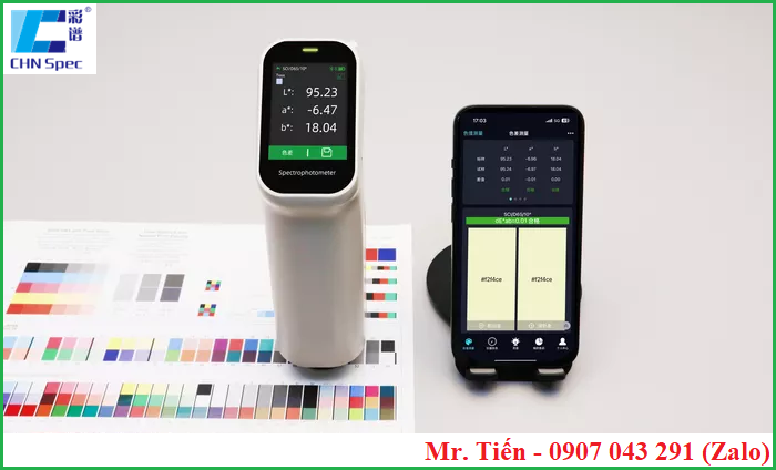 Máy đo độ lệch màu cầm tay CIE Lab Colorimeter DS-200 hãng CHNSpec Máy đo độ lệch màu cầm tay CIE Lab Colorimeter DS-200 hãng CHNSpec