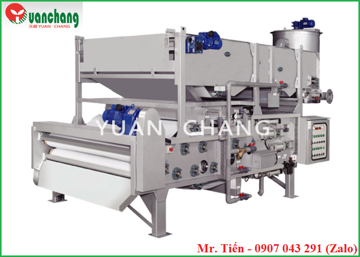 Máy ép bùn băng tải (Continuous filter belt sludge dewatering Machine) TB3 hãng Yuanchang (Đài Loan) Máy ép bùn băng tải (Continuous filter belt sludge dewatering Machine) TB3 hãng Yuanchang (Đài Loan)