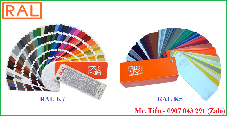 Quạt màu sắc chuẩn quốc tế RAL K7 và RAL K5 hãng RAL